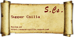 Supper Csilla névjegykártya