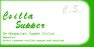 csilla supper business card